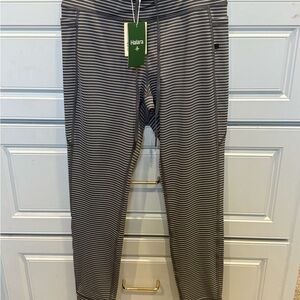 HALARA Black and White Striped Pants